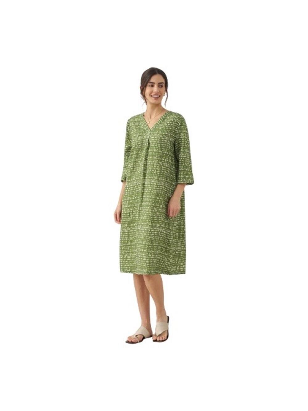 Lintico Dress Woman Small Midi 100% Linen